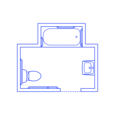 Layouts Bathrooms Full Accessible 2 Wall Center Silhouette Svg Vector, Free Vectors File
